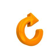 Clipart of round orange arrow