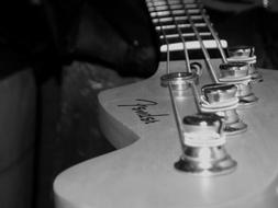 Guitar Strings black and white