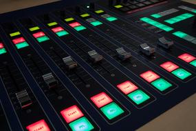 Conference lighting and Controllers of sound Mixer