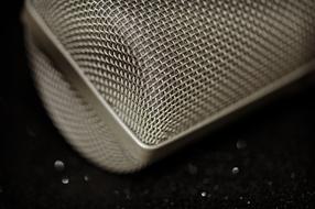 Microphone Grid Vocal grey close-up