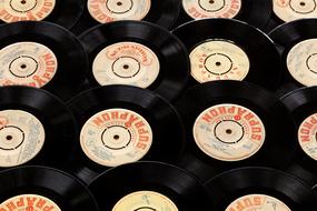 background with vinyl disks
