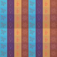 Beautiful, colorful, patterned squares on the background, clipart