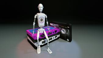 Robot K7 and cassettes