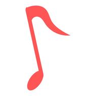 painted big red musical note