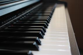 Keyboard of Piano, low angle view