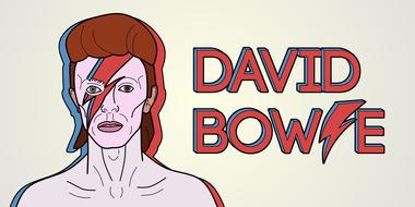 portrait of david bowie, english singer, drawing