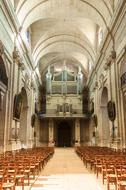 Organs and chairs in Church