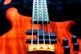 Bass Guitar Koa red