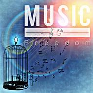 poster music is freedom