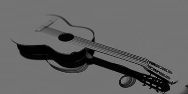 digital picture of a guitar