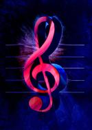 clef music pink