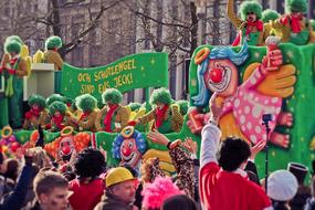 Humans in costumes on Carnival Festival