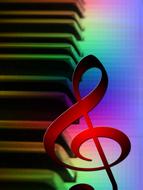 music acoustics piano keyboard colors