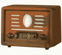 vintage wooden box radio receiver