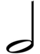 musical note as drawing