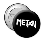 metal rock music badge
