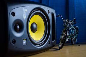 speaker and bike