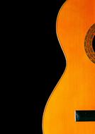 Wooden body of acoustic Guitar, detail