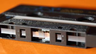 Music Cassette black retro
