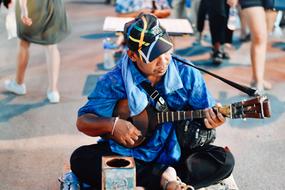 street musician in Thailand