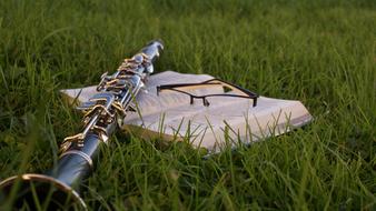 Bible Music and book grass