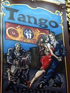 Painted Argentina tango drawing