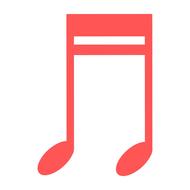 red musical note as illustration
