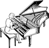 woman at the piano as an illustration