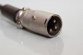 weathered Cable Plug for Microphone, macro