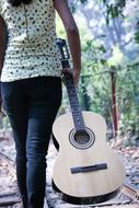 Guitar Girl wood