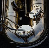 detail of Saxophone, Musical instrument