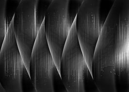 black and white sound waves