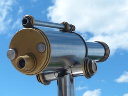 vintage coins Telescope at sky