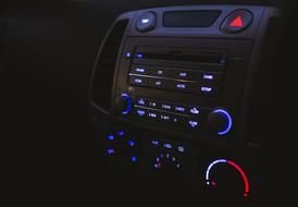 photo of CD radio in the car