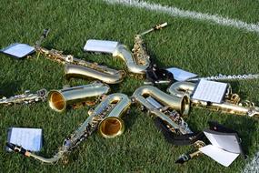 saxophone sun abstract