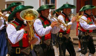 musicians at a festival in south tyrol