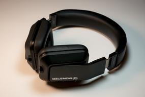 Headphones Monster Sound on a white background close-up