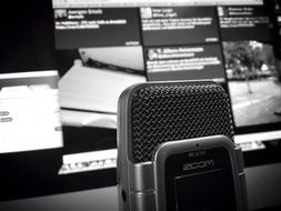Microphone Audio Black And White