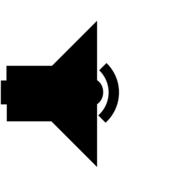 speaker, sound, black and white icon