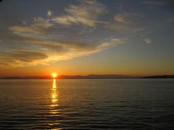 scenic evening at Alki beach