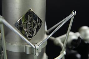 Vintage steel Microphone, detail