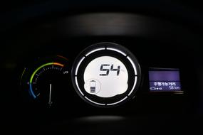 dashboard of an electric car