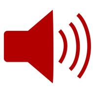 megaphone as a red sign