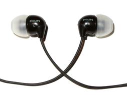 black In-Ear Headphones at white background
