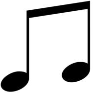 eighth note, black music symbol