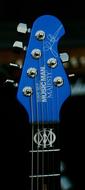 guitar with blue head close up