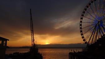 Ferris wheel in Seattle, US