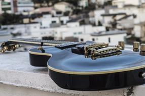 glossy guitar close-up