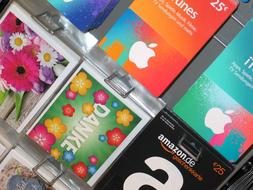Colorful gift cards for sale
