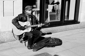 street artist with guitar